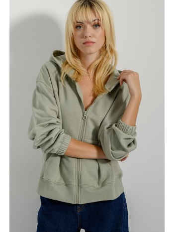 basic φούτερ ζακέτα με κουκούλα (d.mint) σε προσφορά