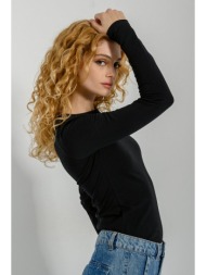 basic μπλούζα με στρογγυλή λαιμόκοψη (black)