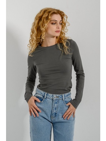 basic μπλούζα με στρογγυλή λαιμόκοψη (khaki) σε προσφορά