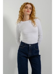 basic μπλούζα με στρογγυλή λαιμόκοψη (white)