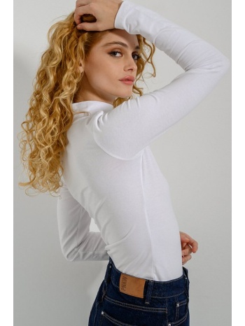 basic μπλούζα ζιβάγκο (white) σε προσφορά