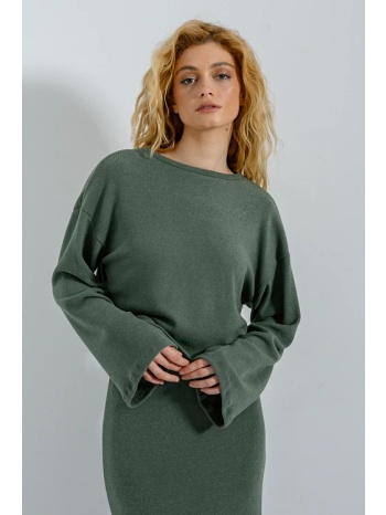 τοπ με μακριά μανίκια (khaki) σε προσφορά