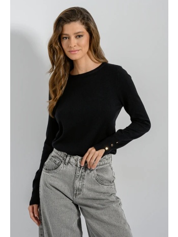basic πλεκτό με λεπτομέρεια κουμπιών (black) σε προσφορά