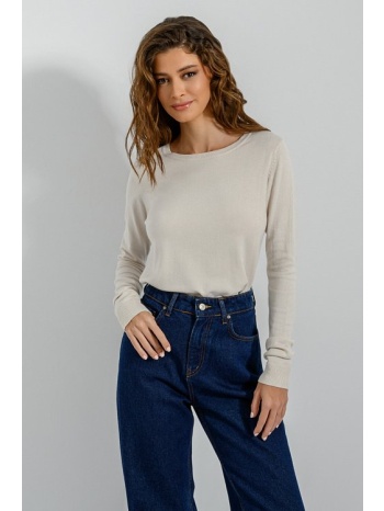 basic πλεκτό με στρογγυλή λαιμόκοψη (sand) σε προσφορά