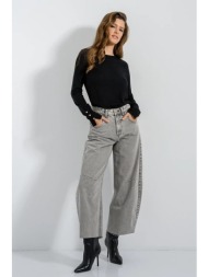 carrot ντένιμ με ξέφτια (grey)