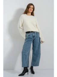 carrot ντένιμ με ξέφτια (m.blue)