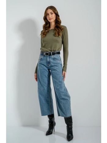 basic πλεκτό με στρογγυλή λαιμόκοψη (m.khaki) σε προσφορά