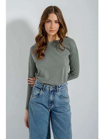 βαμβακερή basic μπλούζα (khaki) σε προσφορά