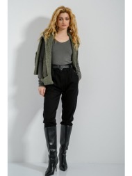 basic μπλούζα με v λαιμόκοψη (dark.khaki)