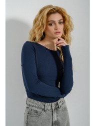 basic μπλούζα με στρογγυλή λαιμόκοψη (navy)