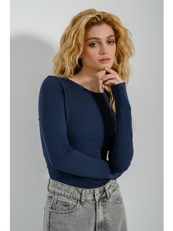 basic μπλούζα με στρογγυλή λαιμόκοψη (navy) σε προσφορά