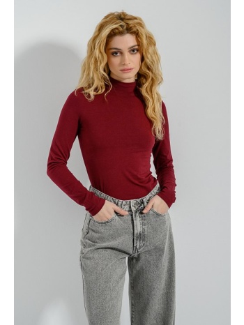 basic μπλούζα ζιβάγκο (plum) σε προσφορά