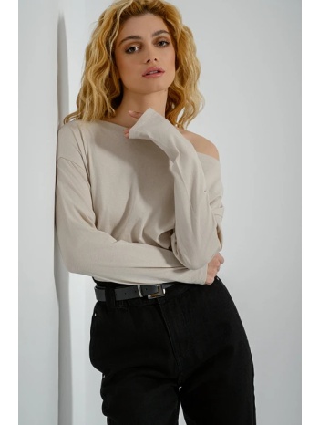 basic μπλούζα με ίσιο ντεκολτέ (stone) σε προσφορά