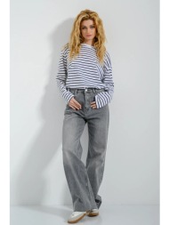 ριγέ μπλούζα με στρογγυλή λαιμόκοψη (wht/mrn)