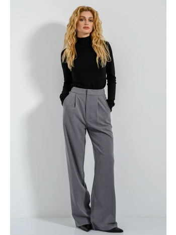 wide leg παντελόνα με πιέτες (grey marl) σε προσφορά