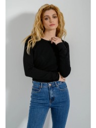 basic πλεκτό με στρογγυλή λαιμόκοψη (black)