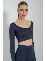 ριπ κροπ τοπ χωρίς ραφές (anthracite)