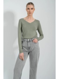 basic πλεκτό με v ντεκολτέ (d.mint)