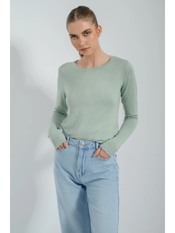 basic πλεκτό με στρογγυλή λαιμόκοψη (l.mint) σε προσφορά