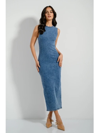 maxi ντένιμ φόρεμα με άνοιγμα στο πίσω μέρος (m.blue) σε προσφορά