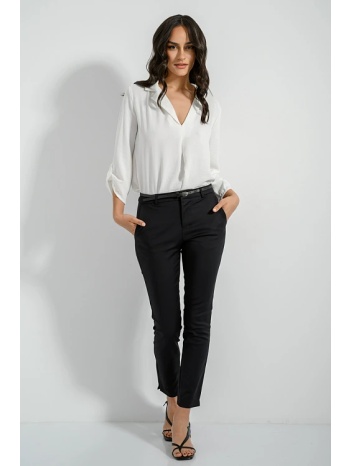 chinos παντελόνι με ζώνη (black) σε προσφορά