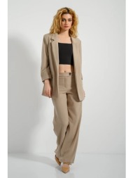 wide leg παντελόνι (beige)