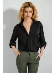 πουκάμισο με απαλή υφή (black)