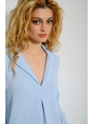 μπλούζα με γιακά και πιέτα (ciel)