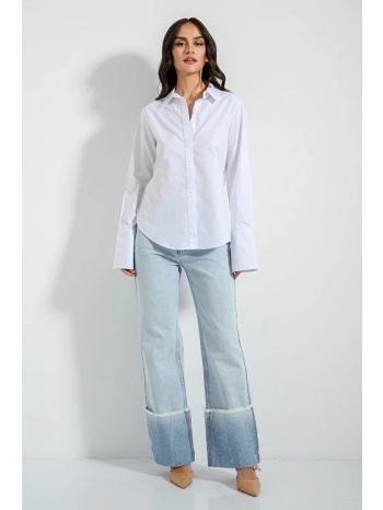 oversized πουκάμισο από ποπλίνα (white) σε προσφορά