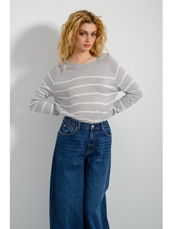ριγέ πλεκτή μπλούζα (grey/offwht) σε προσφορά