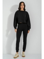 φούτερ παντελόνι κολάν (black)