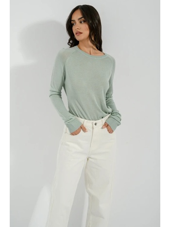 πλεκτή μπλούζα με μακριά μανίκια (l.mint) σε προσφορά
