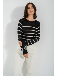 ριγέ πλεκτή μπλούζα ...