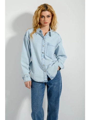ντένιμ πουκάμισο με τσέπη (light blue) σε προσφορά