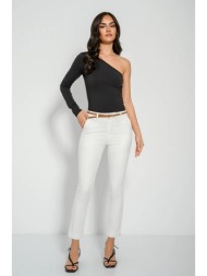 chinos παντελόνι με ζώνη (white)