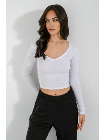 ριπ κροπ τοπ (white) σε προσφορά