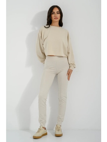 φούτερ παντελόνι κολάν (sand) σε προσφορά