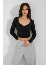 ριπ κροπ τοπ (black)