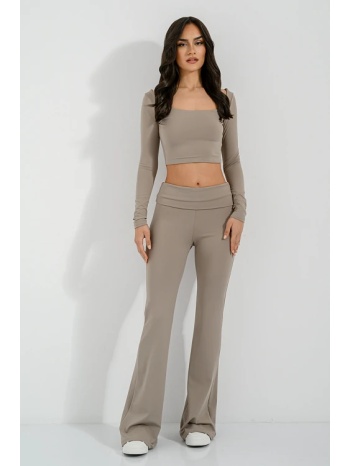 flared λύκρα παντελόνι (tan) σε προσφορά