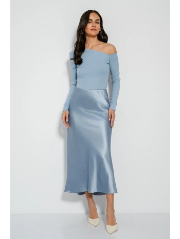 midi φούστα με σατινέ υφή (ciel) σε προσφορά