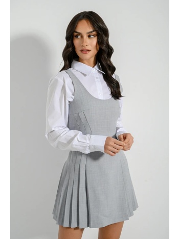 μίνι φόρεμα με πιέτες (light grey) σε προσφορά