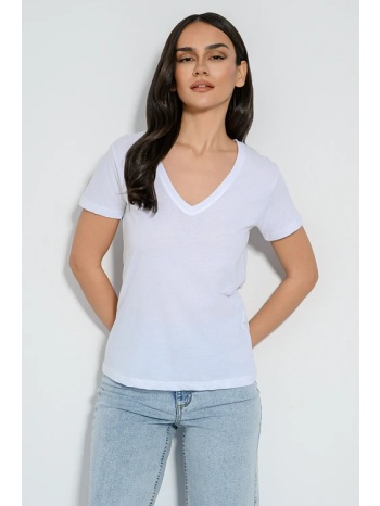basic t-shirt με v ντεκολτέ (white) σε προσφορά