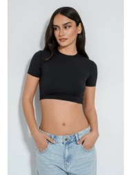 λύκρα κροπ τοπ (black)