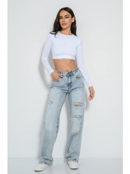 wide leg ντένιμ με ...