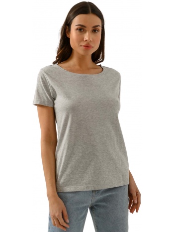 basic t-shirt με στρογγυλή λαιμόκοψη (gray marl)