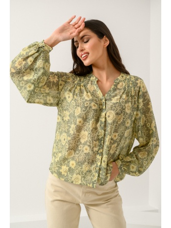 φλοράλ πουκάμισο με ημιδιαφάνεια (multi) σε προσφορά