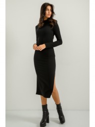 midi ριπ φόρεμα (black)