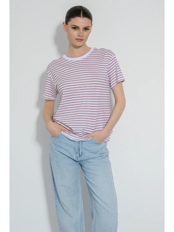 ριγέ t-shirt (wht/pink) σε προσφορά