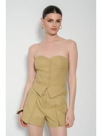 strapless μπούστο από ποπλίνα (beige) σε προσφορά