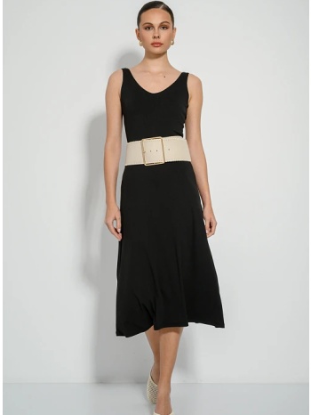 midi φόρεμα με φαρδιές τιράντες (black) σε προσφορά